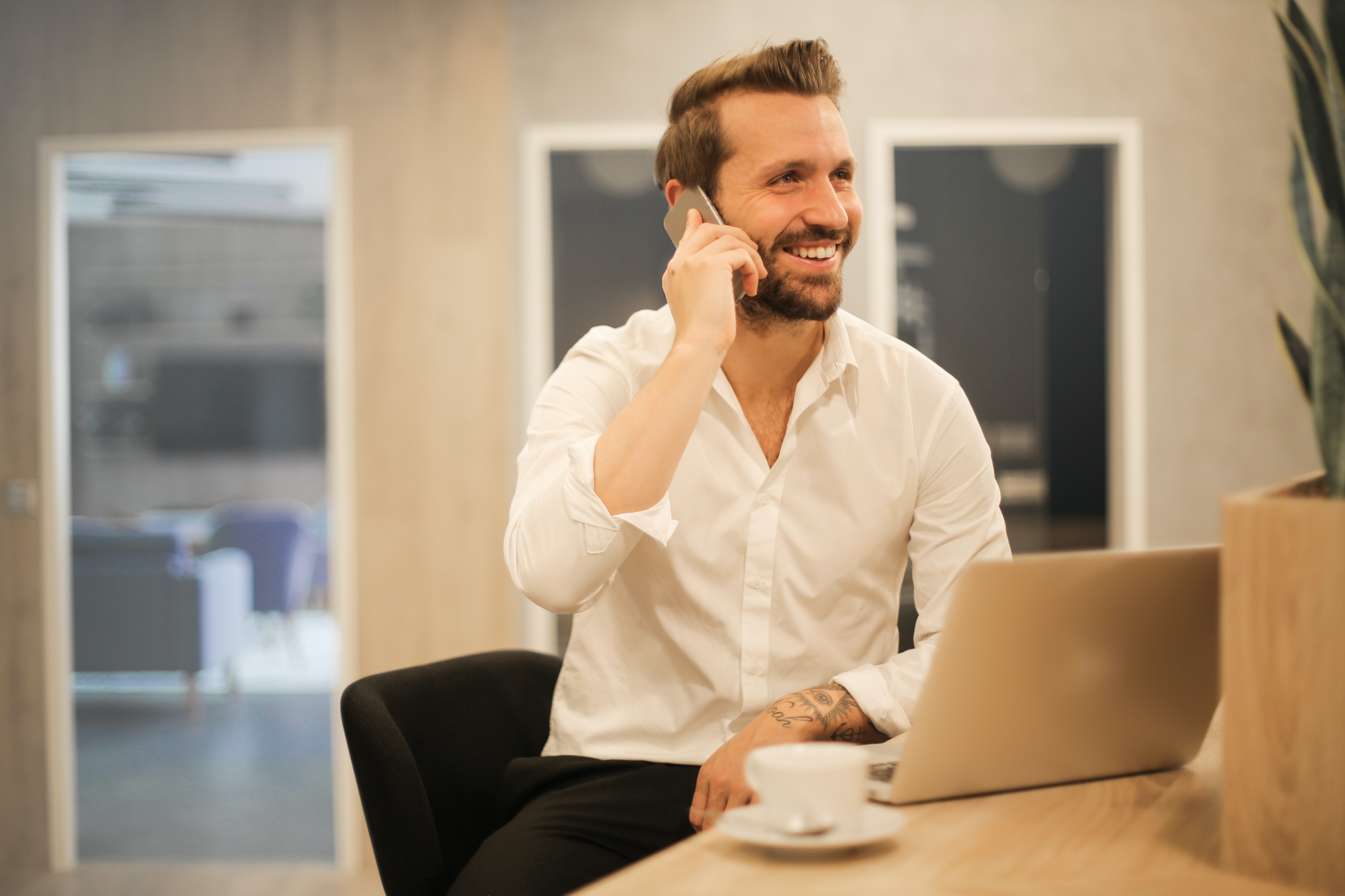 Busy man with only time to skim read a survey